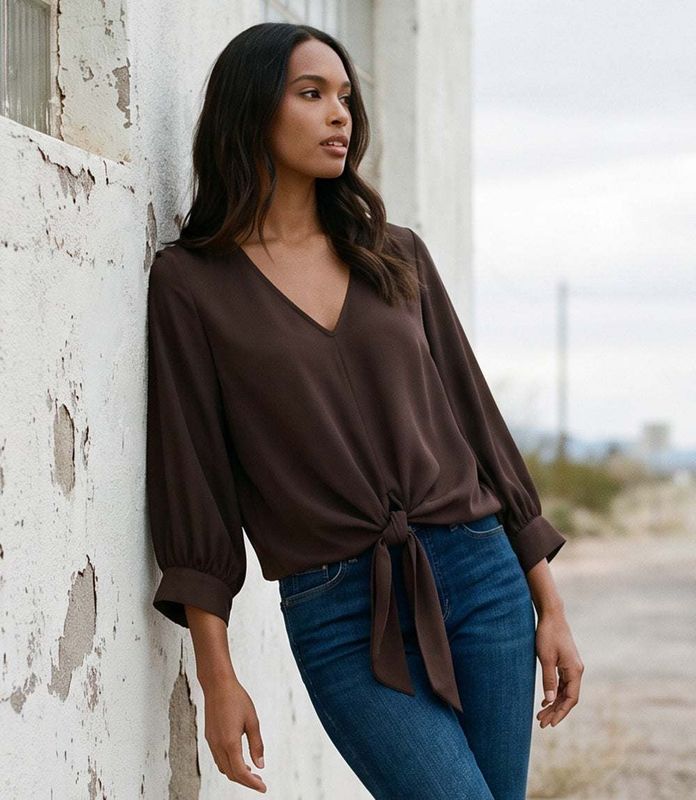 Tie Front Blouse