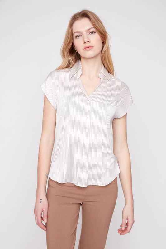 Striped Satin Blouse