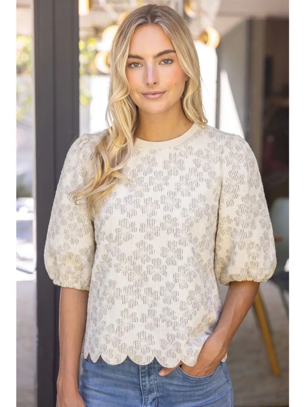 Floral Textured Top