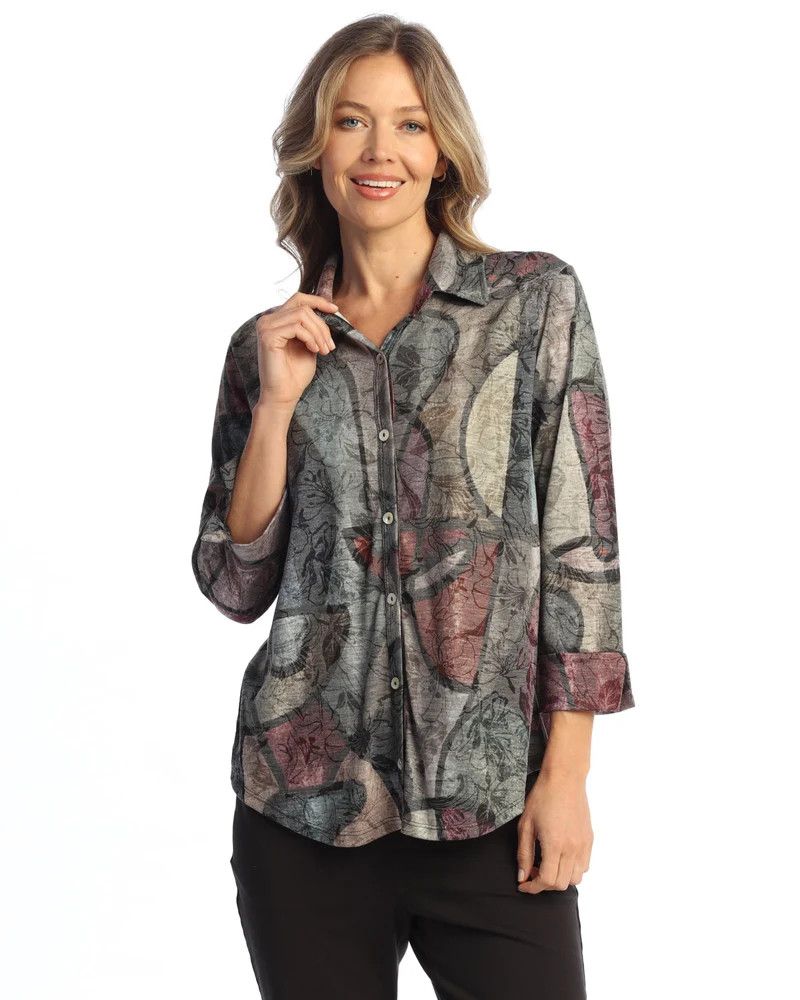 Button Down 3/4 Sleeve SG1