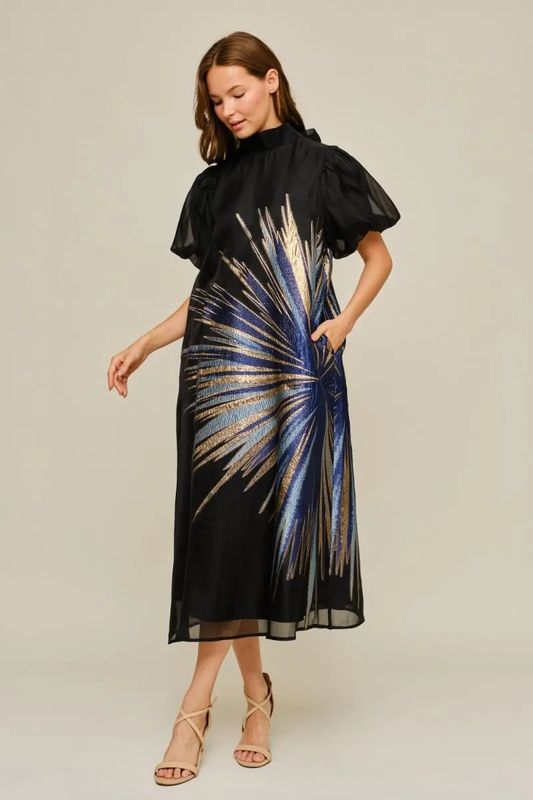 Metallic Organza Midi