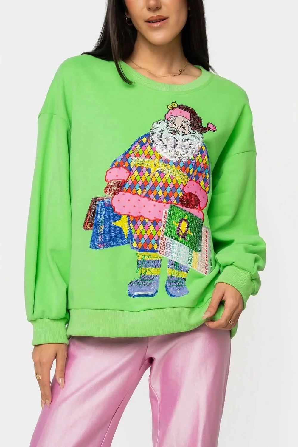 QOS Colorful Shopping Santa