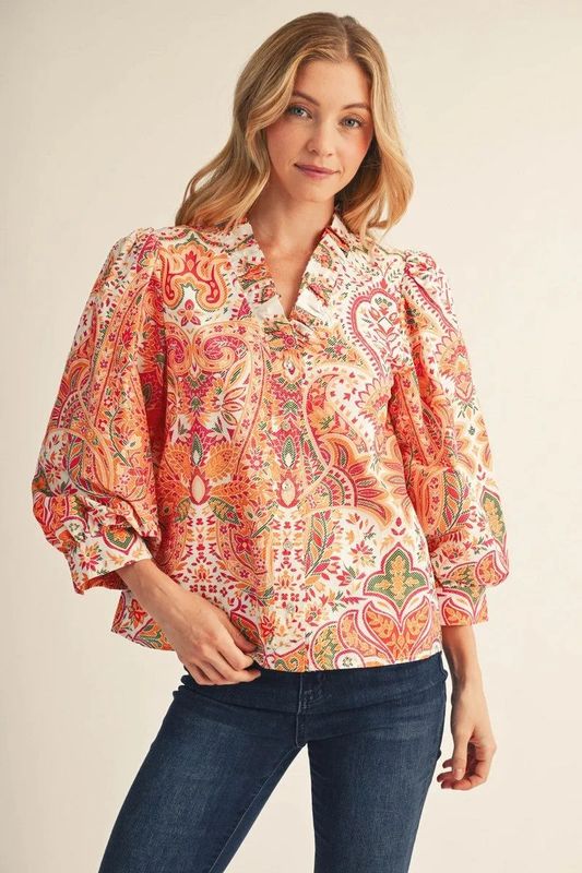 Boho Floral Top