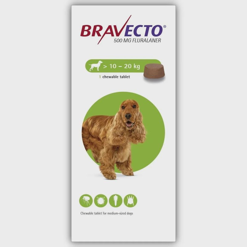 Bravecto Dog Med 10-20KG Bravecto Dog Med 10-20KG