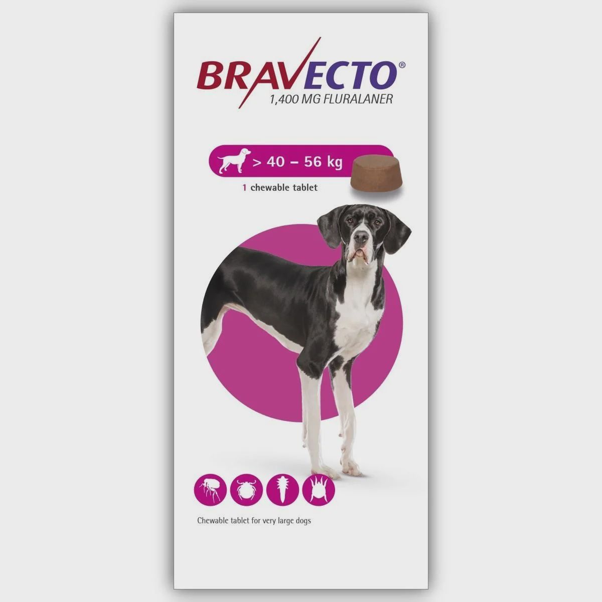 Bravecto XL Dog 20+ 1400mg