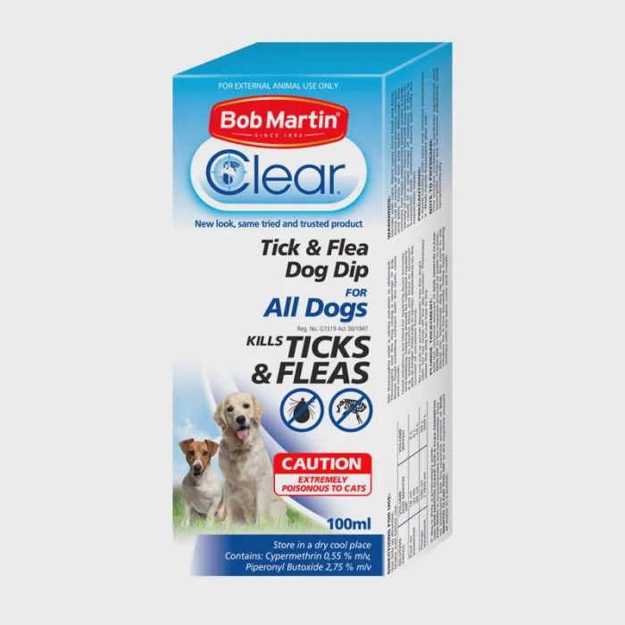 Bob Martin Tick & Flea Dog Dip 100ml Bob Martin Tick & Flea Dog Dip 100ml
