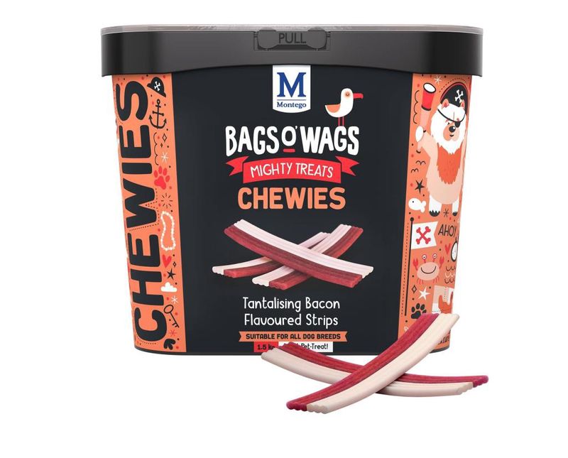 Montego Bags O'Wags Bacon Strips 1.5KG Montego Bags O'Wags Bacon Strips 1.5KG