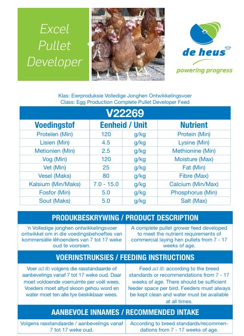 Excel Pullet Developer with Growth