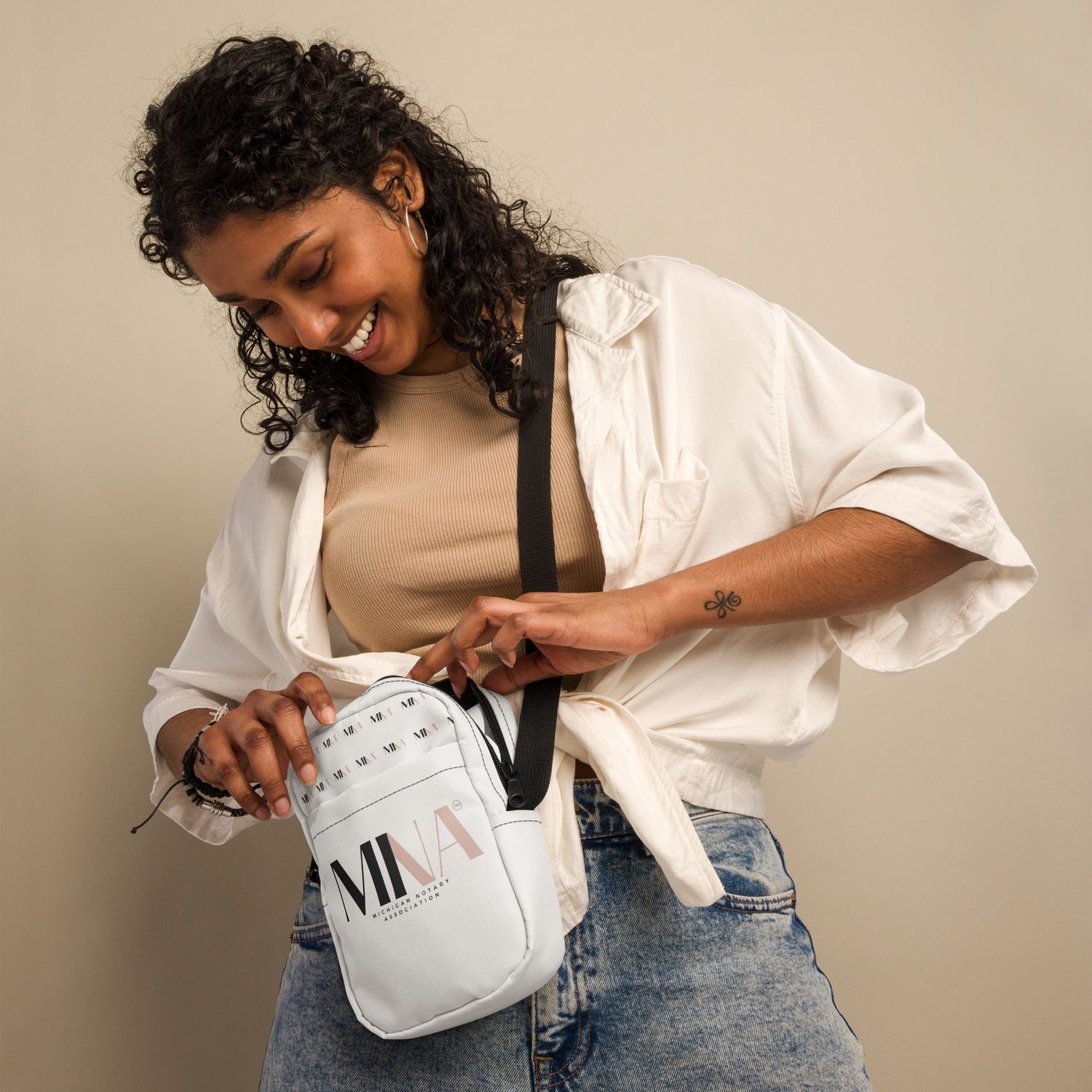 MINA Branded Utility crossbody bag
