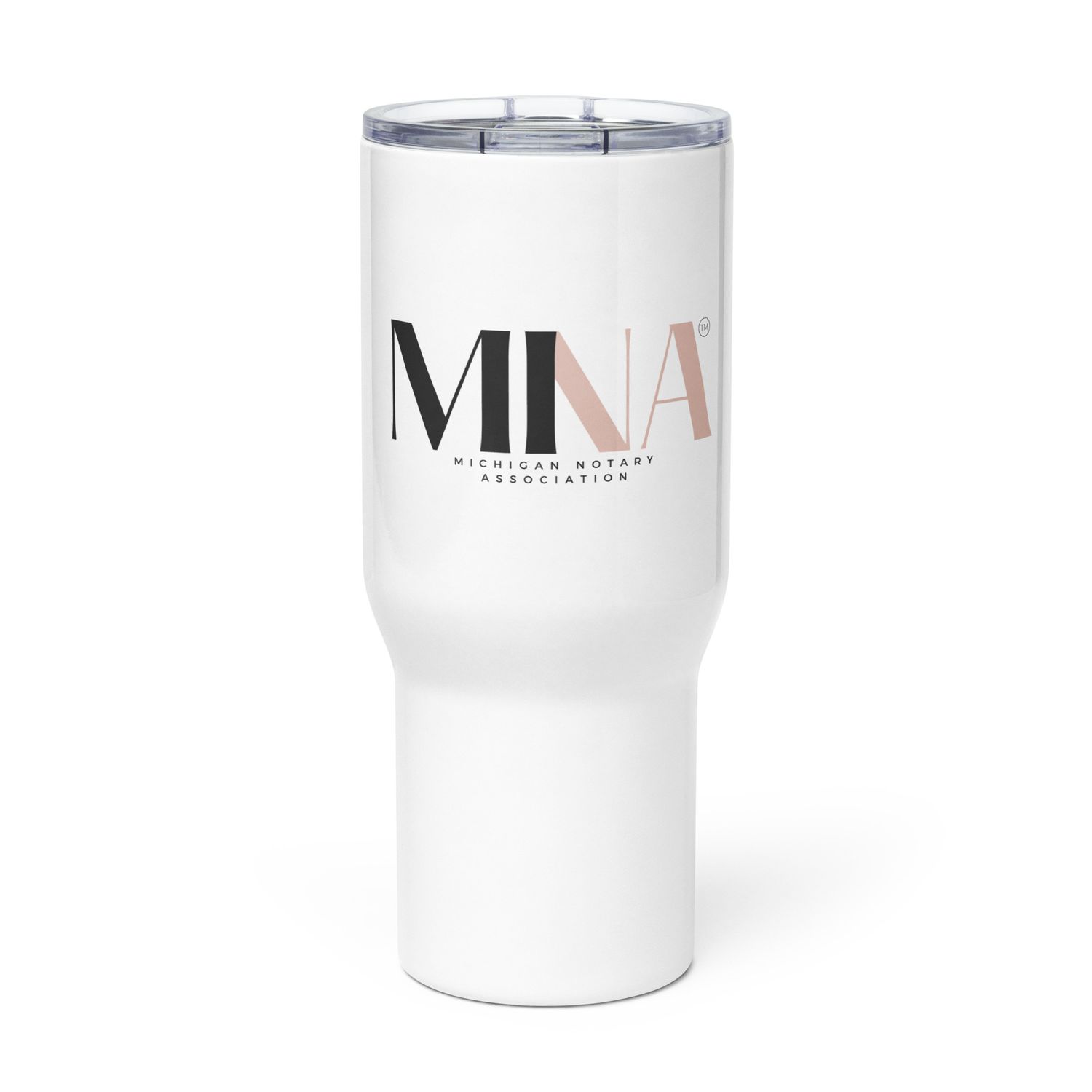 Travel mug with a handle