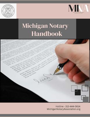 Michigan Notary Handbook Printed Version