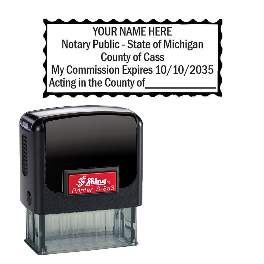 Michigan Notary Self-Inking Mini Stamp Michigan Notary Self-Inking Mini Stamp