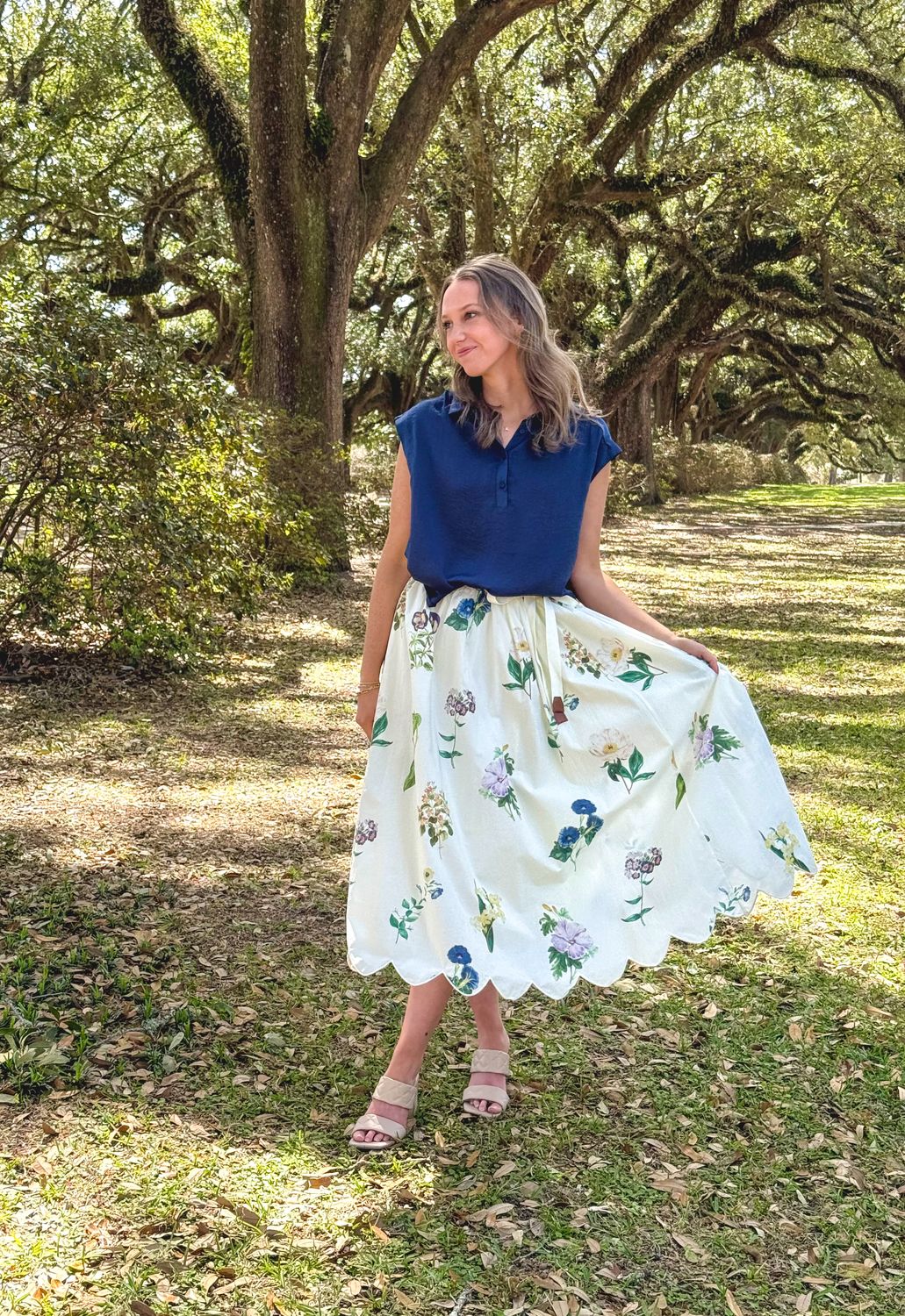 Ashley Belted Midi Skirt