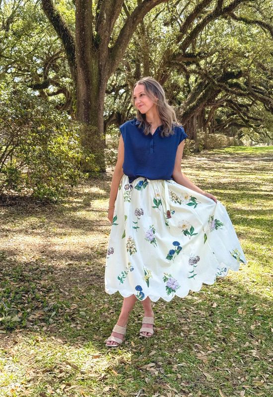 Ashley Belted Midi Skirt