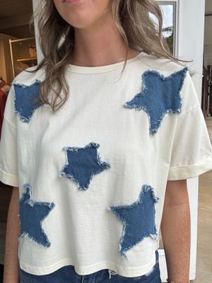 Denim Star Top
