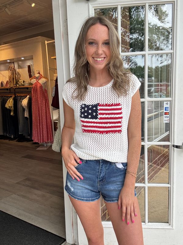 Americana Knit Top