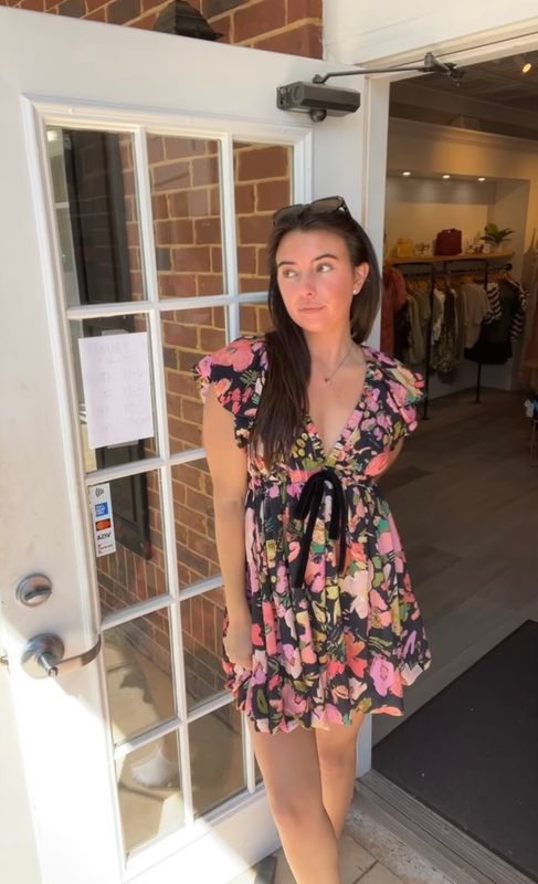 Midnight Velvet Bow Dress