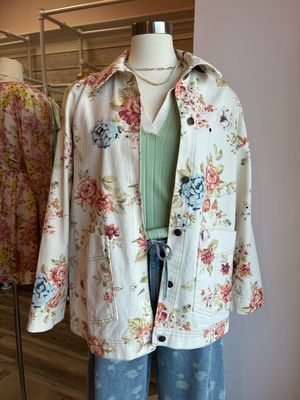 Floral Denim Jacket