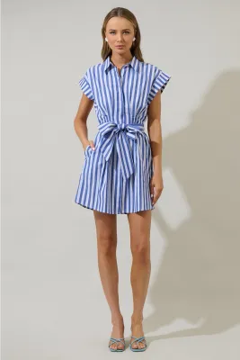 Samera Striped Mini Dress