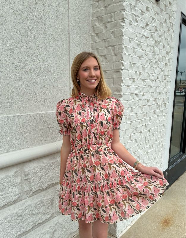 Peony Glow Mini Dress