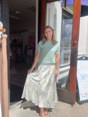 Barbara Satin Skirt