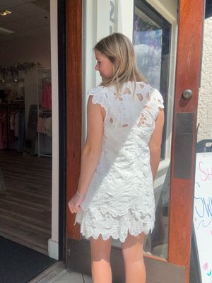 Greta Eyelet Mini Dress