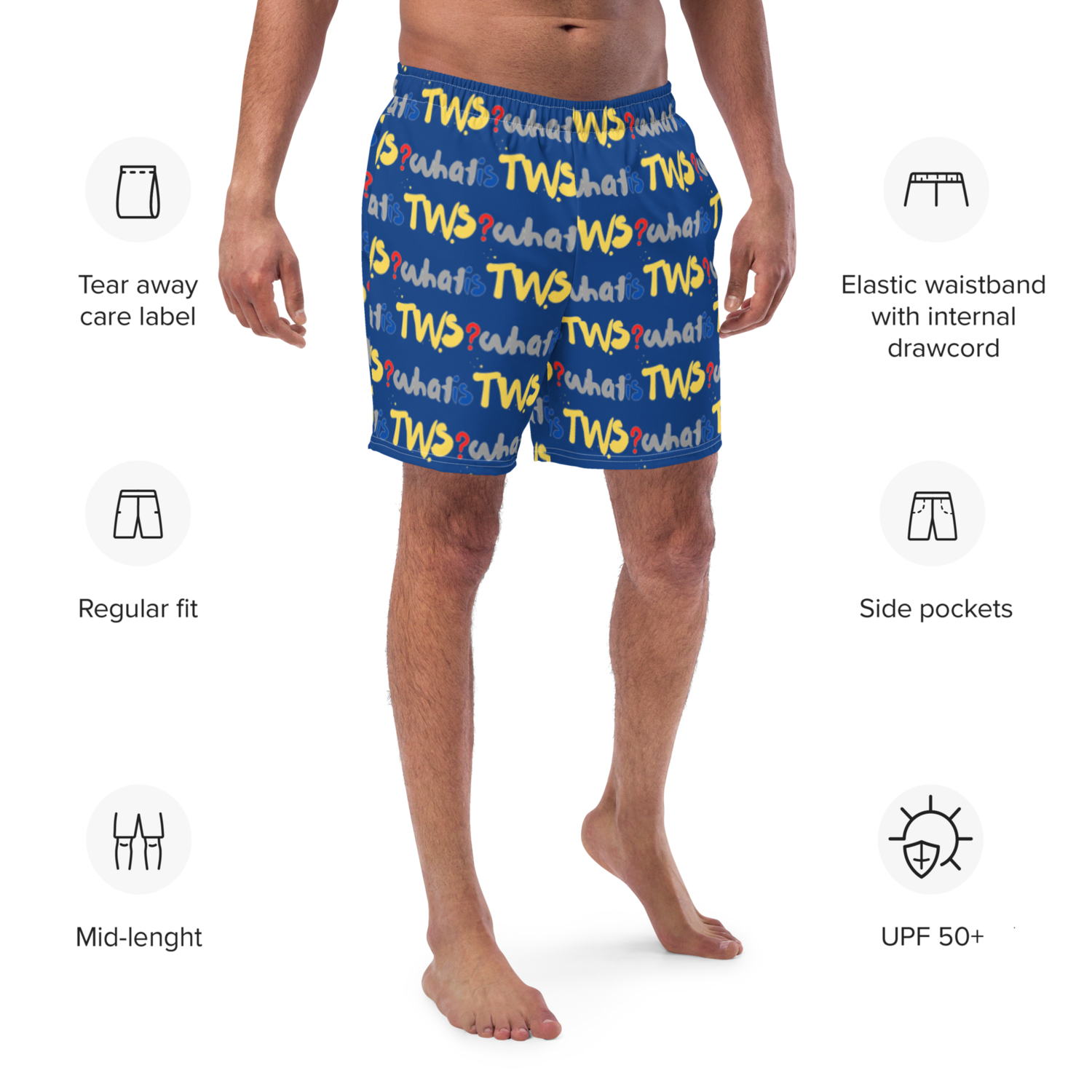 Men's logo swim trunks