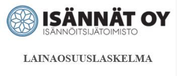 Lainaosuuslaskelma