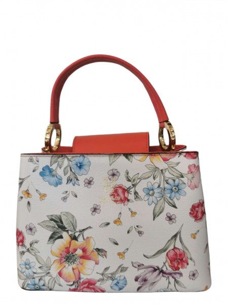 Handtasche &quot;Flowers&quot; | Coral