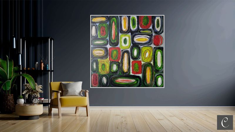 Acryl MALEREI auf Leinwand 80 x 80 Mischtechnik Acryl MALEREI auf Leinwand 80 x 80 Mischtechnik