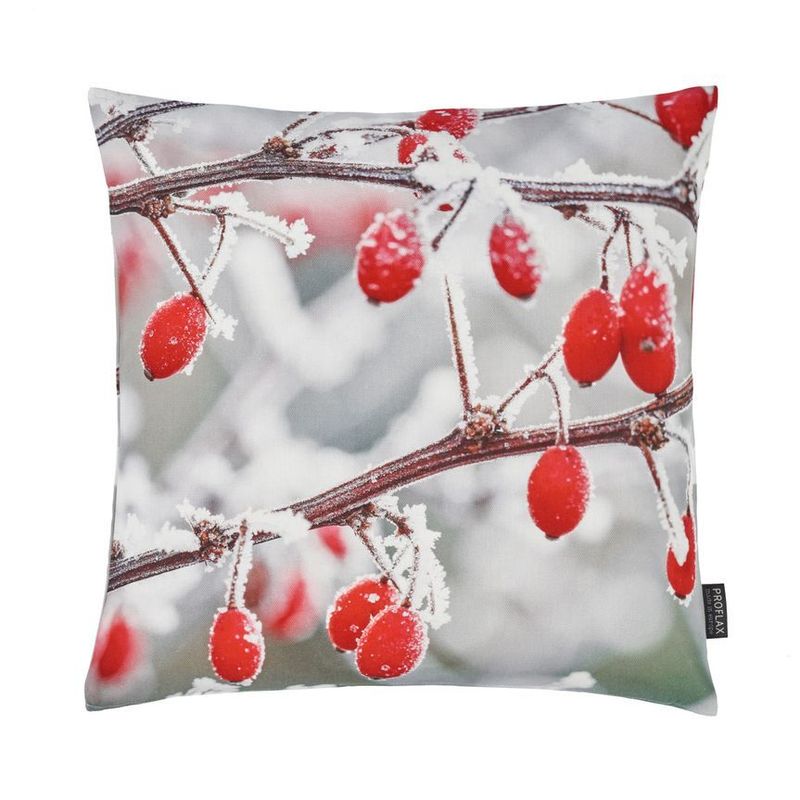 KISSEN FÜR DAS FEST UND DEN WINTER Hagebutten 40 x 40 cm KISSEN FÜR DAS FEST UND DEN WINTER Hagebutten 40 x 40 cm
