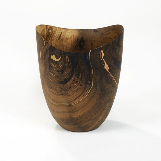 XAVER VASE GEFÄSS Lambert Holz H 27,5 cm
