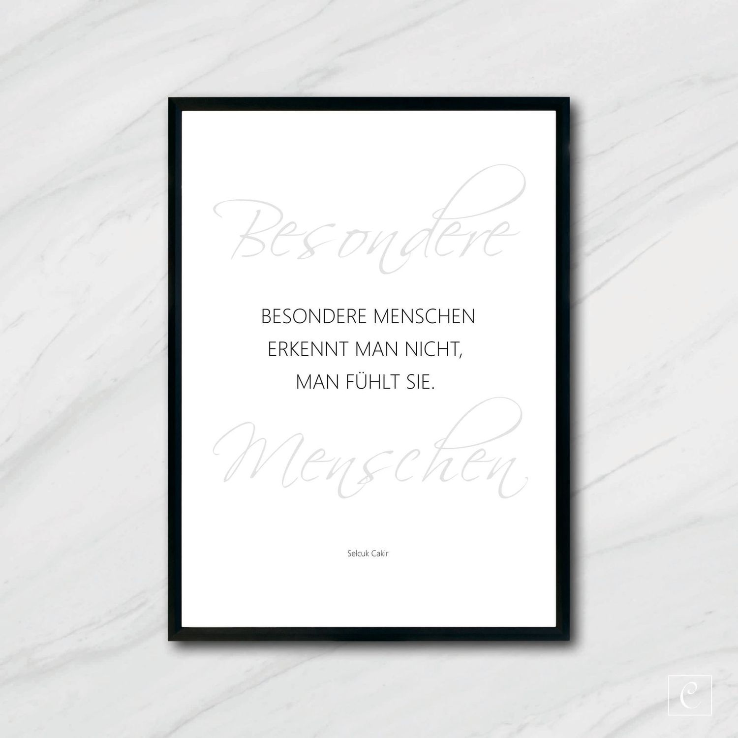 POSTER Besondere Menschen erkennt man nicht, man fühlt sie. A5 A4
