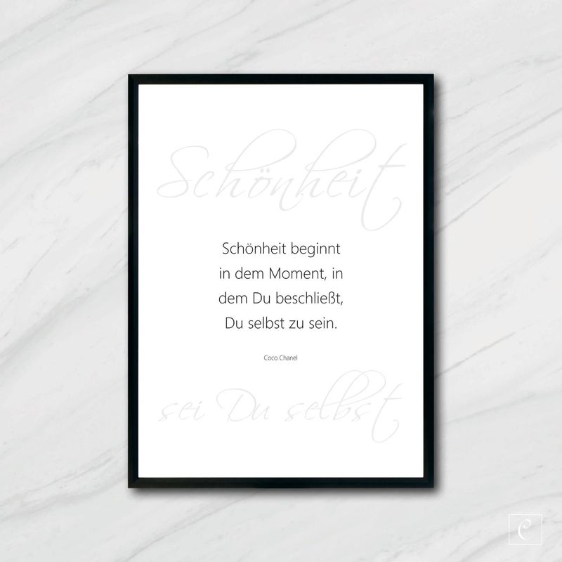 POSTER Coco Chanel & Schönheit A5 A4 POSTER Coco Chanel & Schönheit A5 A4