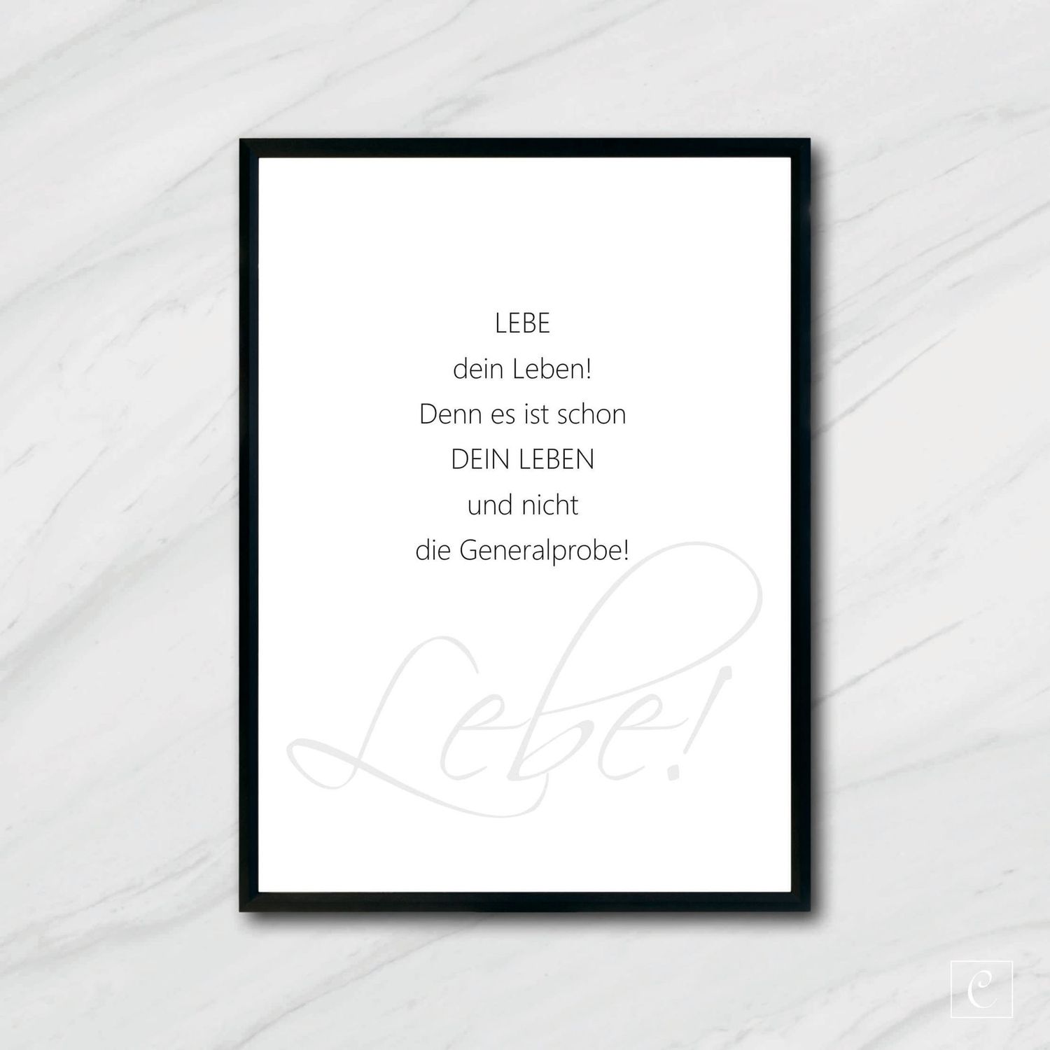 POSTER Lebe Dein Leben! A5 A4