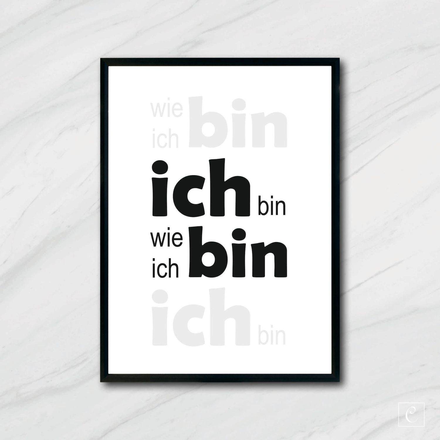 POSTER ich bin wie ich bin A5 A4