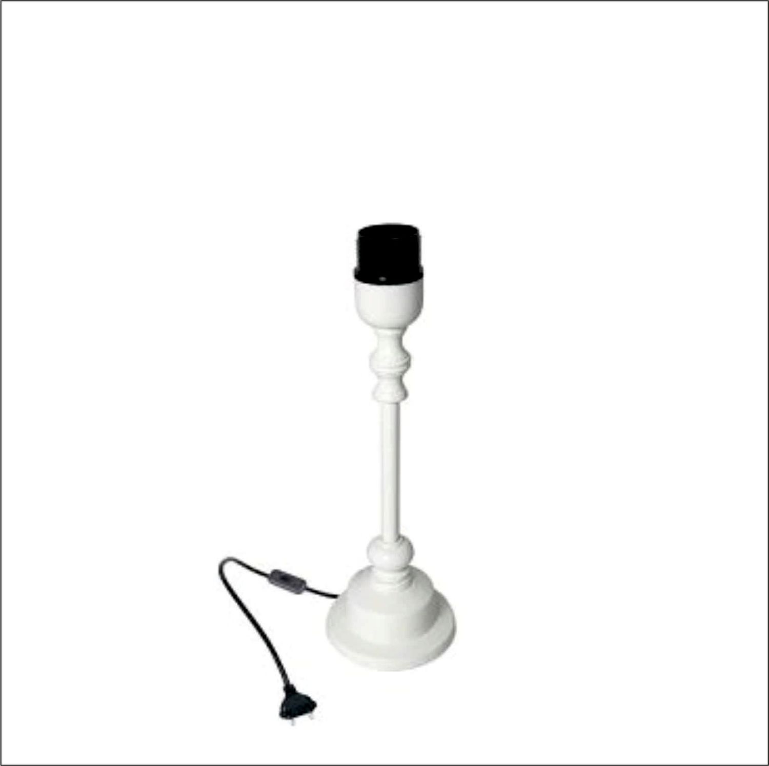 LAMPENFUSS FRISCO rund weiss Holz H 32 cm Kaheku