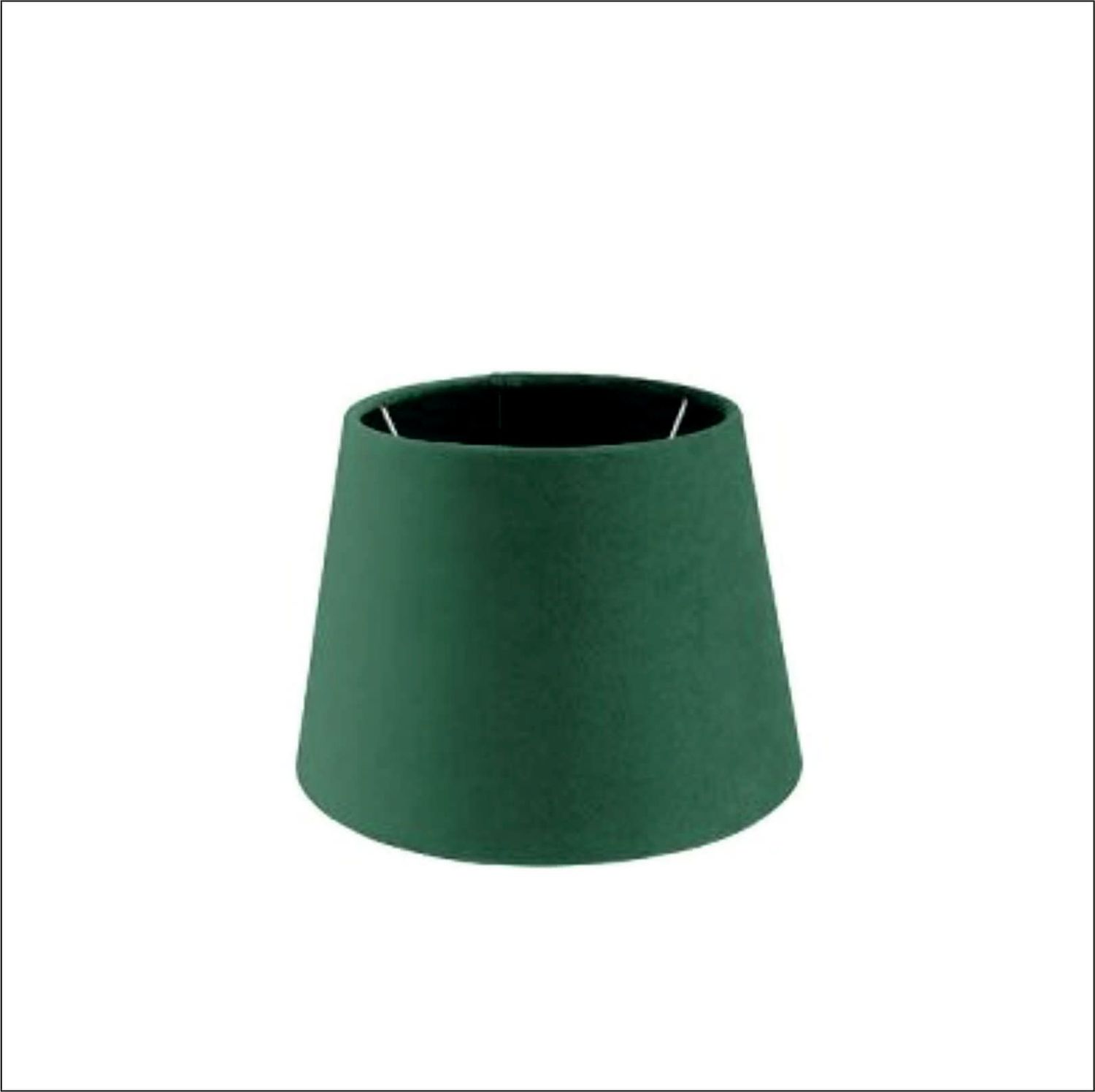 LAMPENSCHIRM SAMT konisch dunkelgrün D 20 cm H14 cm Kaheku