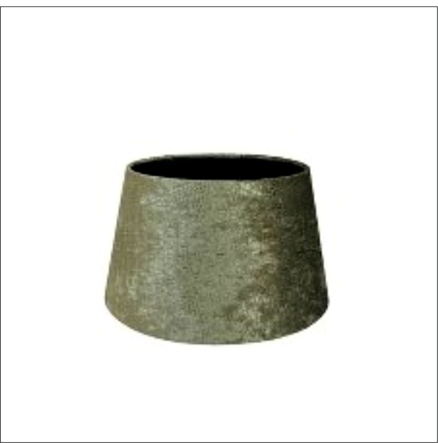 LAMPENSCHIRM SAMT Krokooptik konisch olivegrün D 20 cm H 14 cm Kaheku