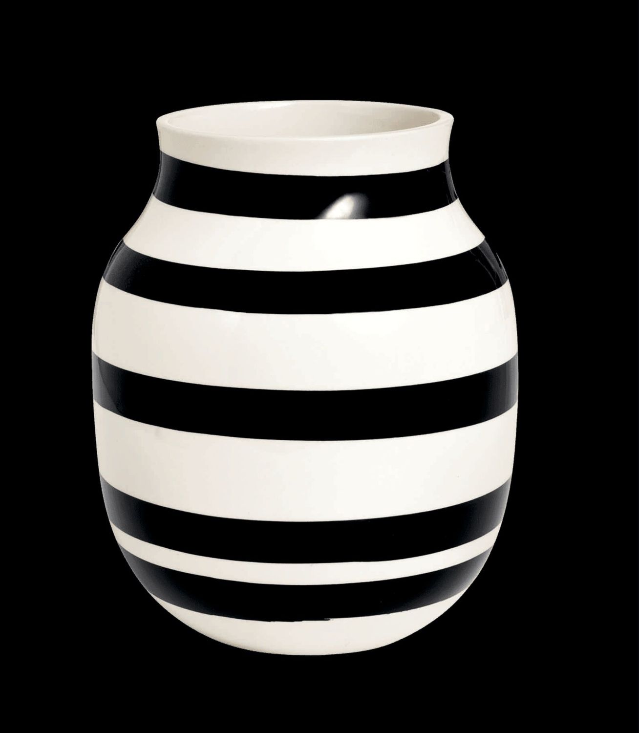 OMAGGIO VASE von Kähler Design weiß schwarz