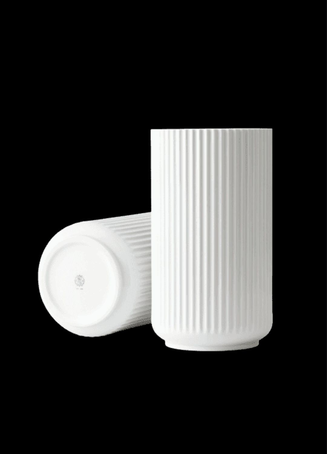 LYNGBY VASE Porzellan weiß 31 cm