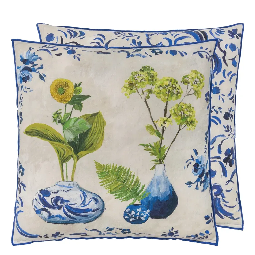 KAWANA LINEN COBALT KISSEN Designers Guild 50 x 50 cm