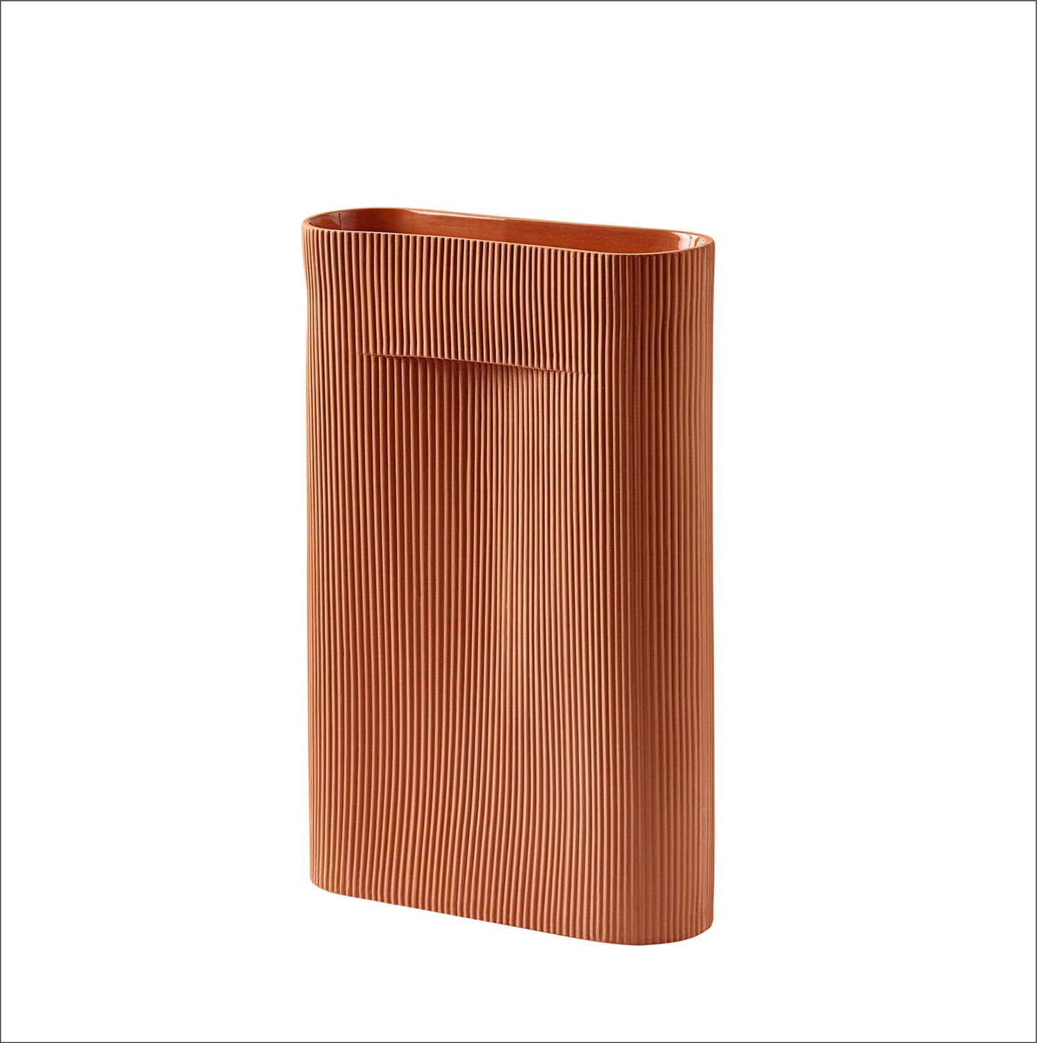RIDGE VASE MUUTO Terracotta  35 cm Skandinavisches Design