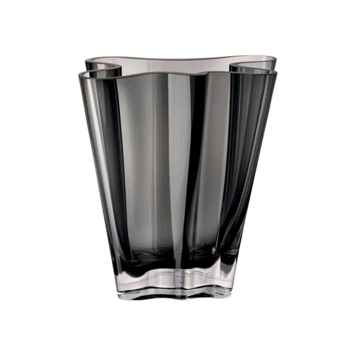 Rosenthal FLUX VASE grau 21 cm Kristall Harry Paul