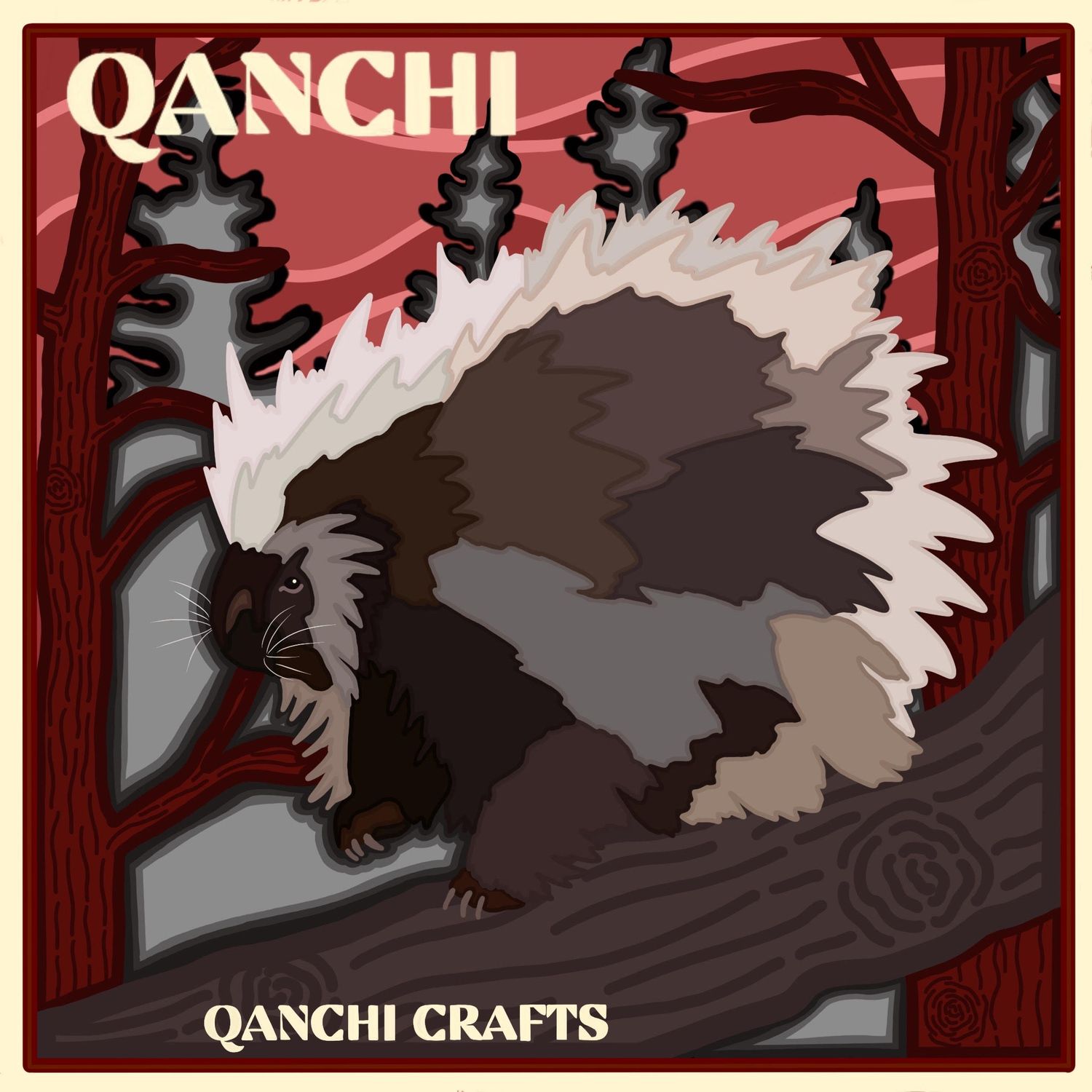 QANCHI-Porcupine Art Print