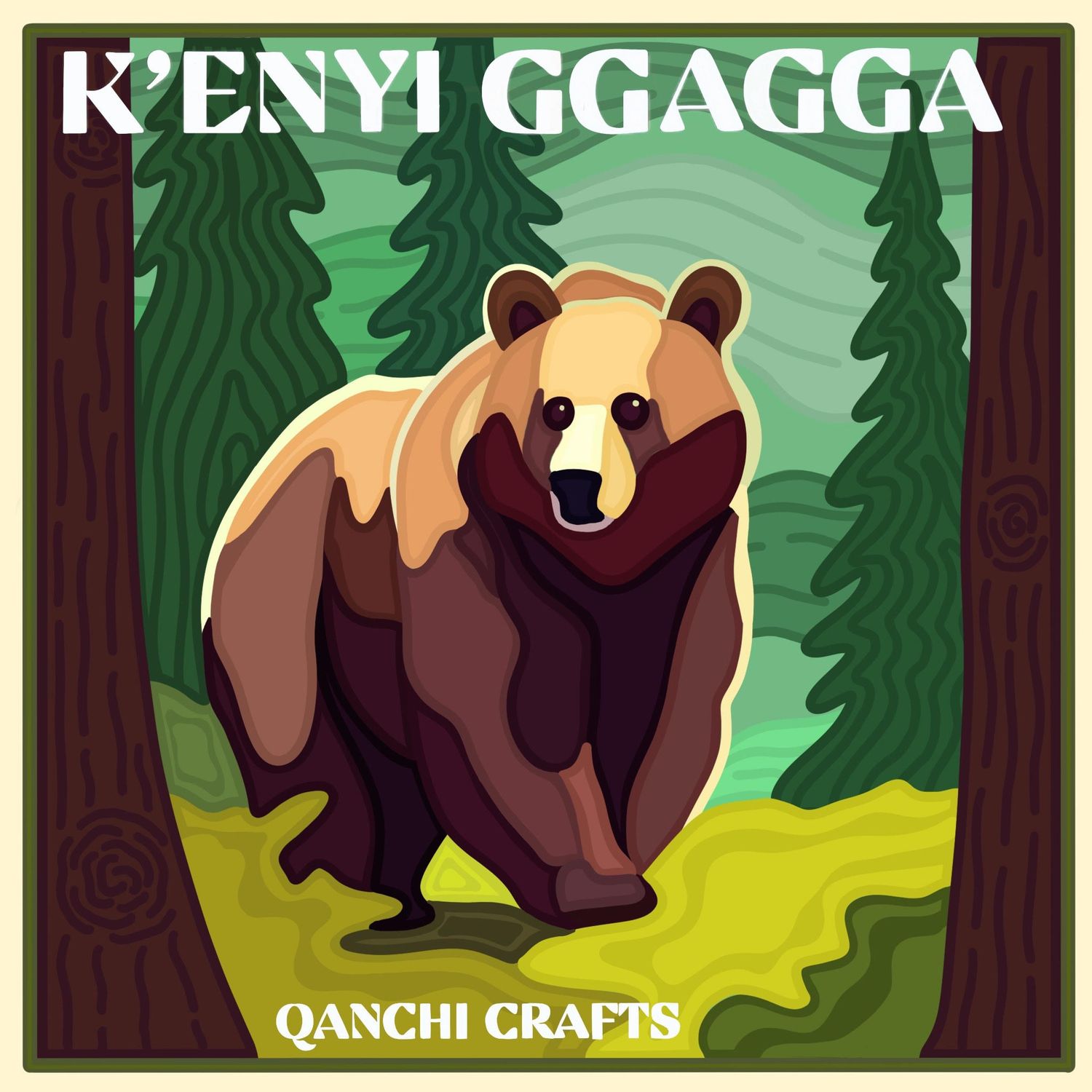 K&#39;ENYI GGAGGA-Charming Bear Art Print