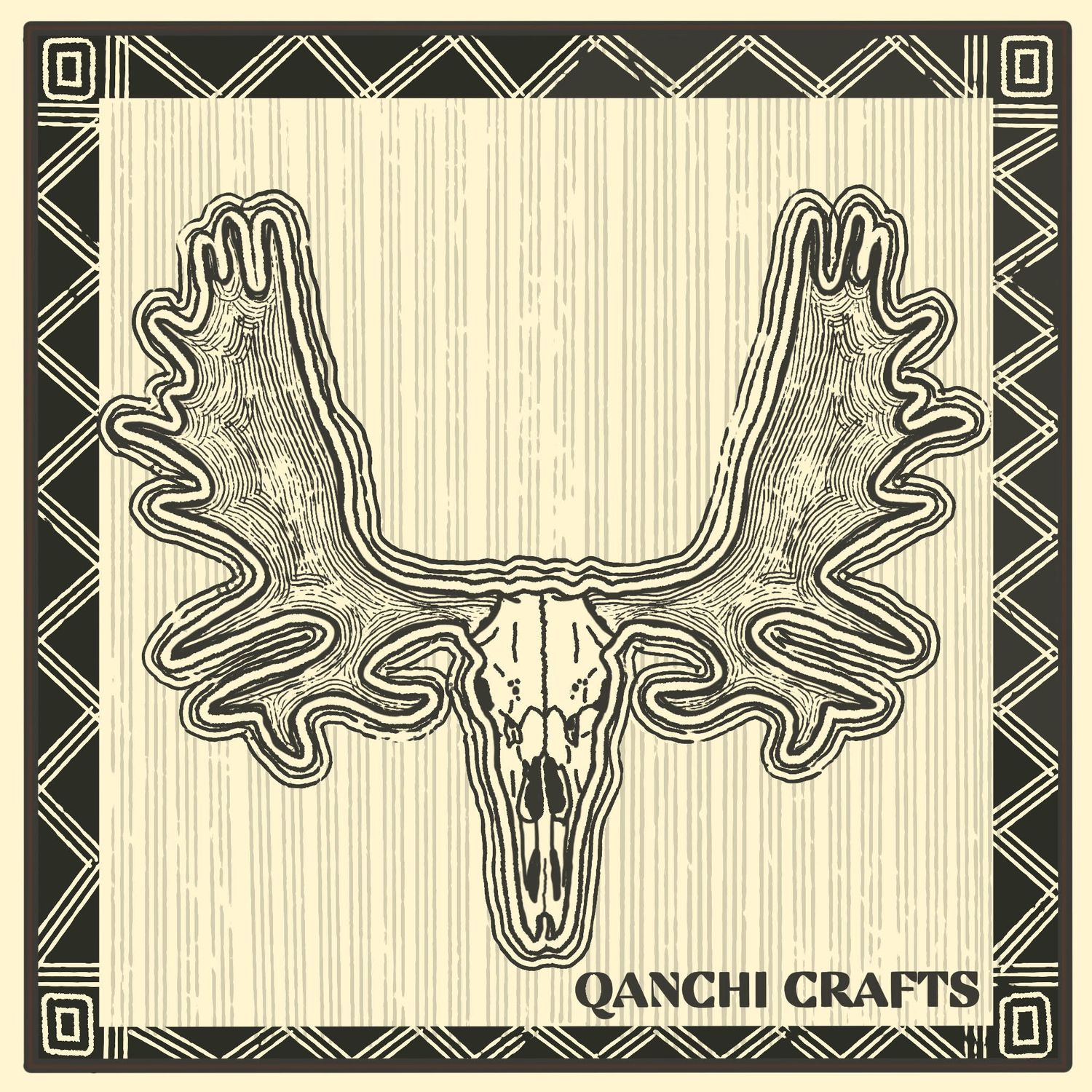 Moose Skull Art Print
