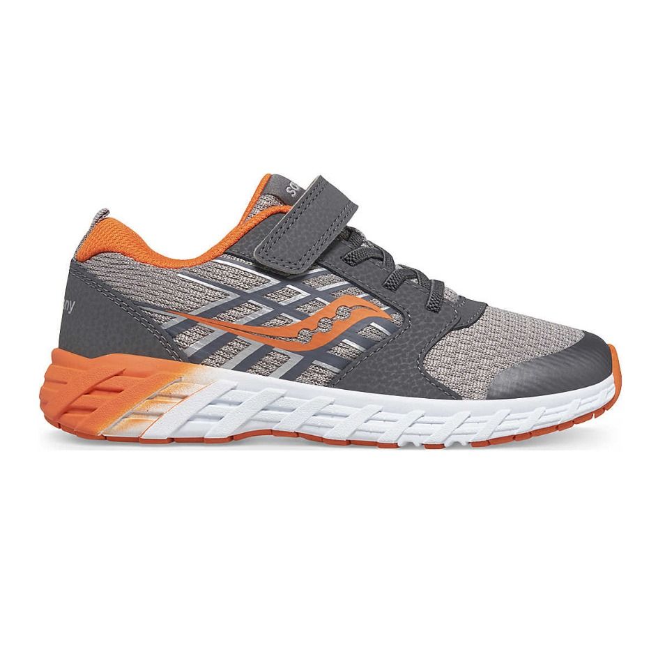 SAUCONY WIND A/C 2.0 , Color: Grey/Orange, Size: 11K