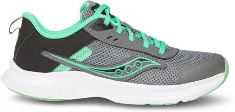 SAUCONY AXON 3 TIE UP LACE, Color: GREY/GREEN, Size: 3y
