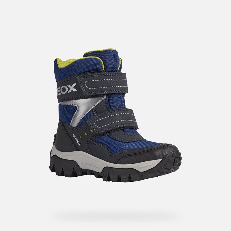 GEOX - J HIMALAYA B.BABX SNOWBOOTS (BLACK/NAVY) (2022) (SIZES 8T-3Y) -